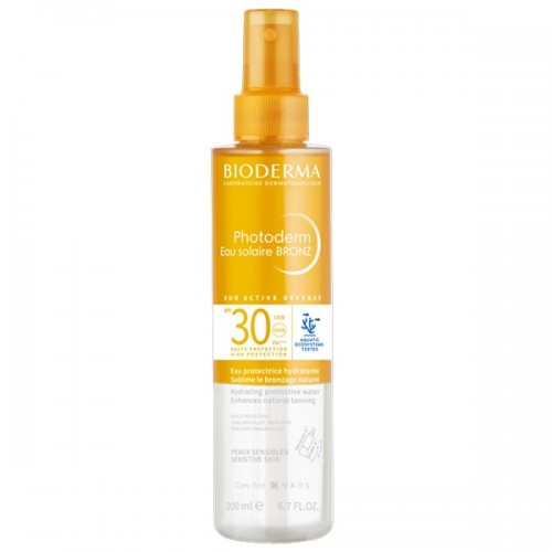 Bioderma Photoderm Eau Solaire Bronz SPF30 Ενυδατικό Αντηλιακό Νερό για Μαλλιά, Πρόσωπο & Σώμα 200ml