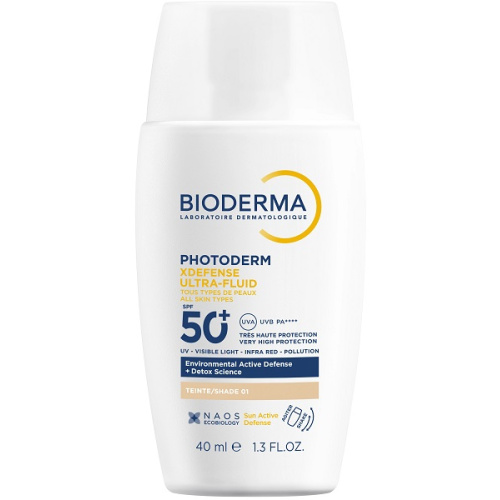 Bioderma Photoderm XDefense Ultra Fluid SPF50+ Shade 01 Αντηλιακό Προσώπου για Όλους τους τύπους δέρματος με Χρώμα 40ml
