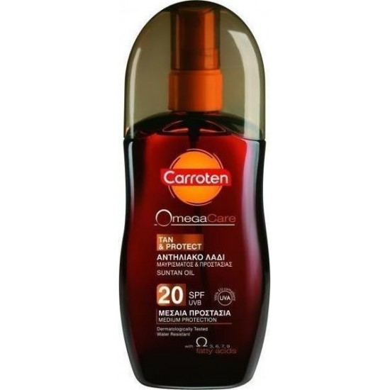 Carroten Omega Care Suncare Oil SPF20 Αντηλιακό Λάδι Μαυρίσματος & Προστασίας 125ml