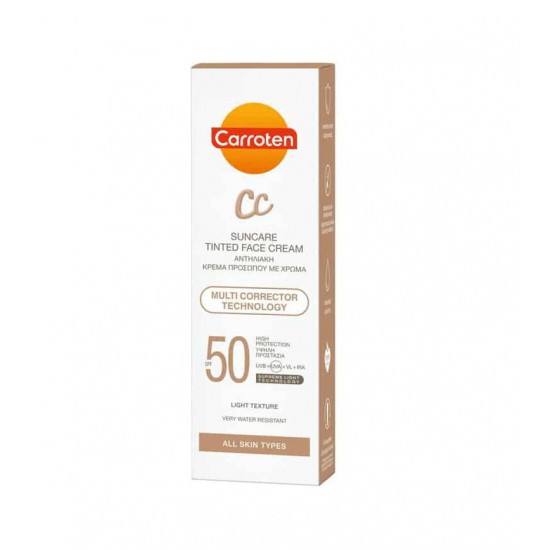 Carroten Cc Αντηλιακή Κρέμα Προσώπου Spf50 Με Χρώμα 50ml