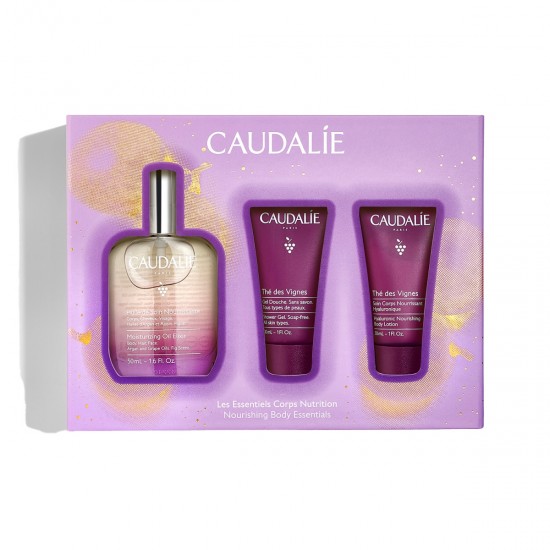 Caudalie Promo Xmas Moisturising Oil Elixir Λάδι Προσώπου, Σώματος & Μαλλιών 50ml & Δώρο The des Vignes Shower Gel Αφρόλουτρο Σώματος 30ml & The des Vignes Hyaluronic Nourishing Body Lotion Ενυδατική Λοσιόν Σώματος 30ml