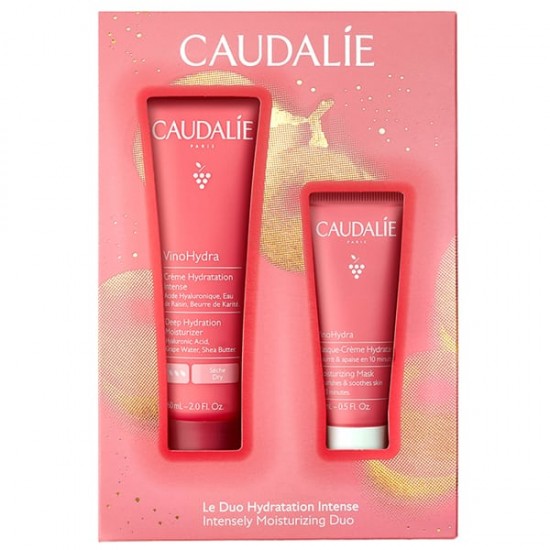 Caudalie Promo VinoHydra Xmas Deep Hydration Moisturizer Ενυδατική Κρέμα Προσώπου για Ευαίσθητες & Ξηρές Επιδερμίδες 60ml & Δώρο Moisturizing Mask Ενυδατική Μάσκα Προσώπου 15ml