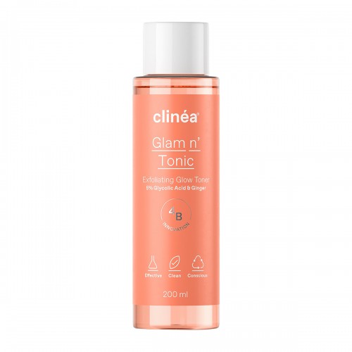 Clinea Glam n' Tonic Exfoliating Glow Toner, Απολεπιστική Τονωτική Λοσιόν 200ml