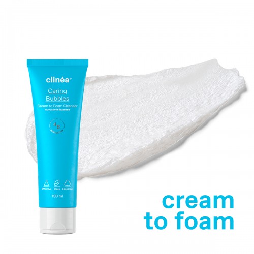 Clinea Caring Bubbles Cream to Foam Cleanser, Κρεμώδης Αφρός Καθαρισμού Προσώπου 150ml Clinea Caring Bubbles Cream to Foam Cleanser, Κρεμώδης Αφρός Καθαρισμού Προσώπου 150ml