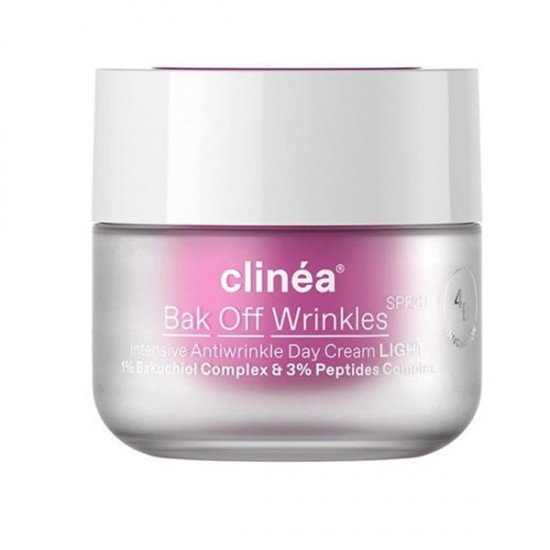 Clinea Bak Off Wrinkles Day Cream Light SPF20 Αντιγηραντική Κρέμα Ημέρας Ελαφριάς Υφής 50ml