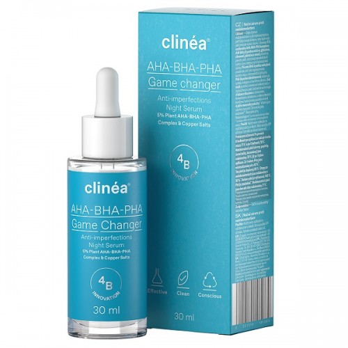 Clinea AHA - BHA - PHA Game Changer Ορός Νυκτός κατά των Ατελειών 30ml Clinea AHA - BHA - PHA Game Changer Ορός Νυκτός κατά των Ατελειών 30ml