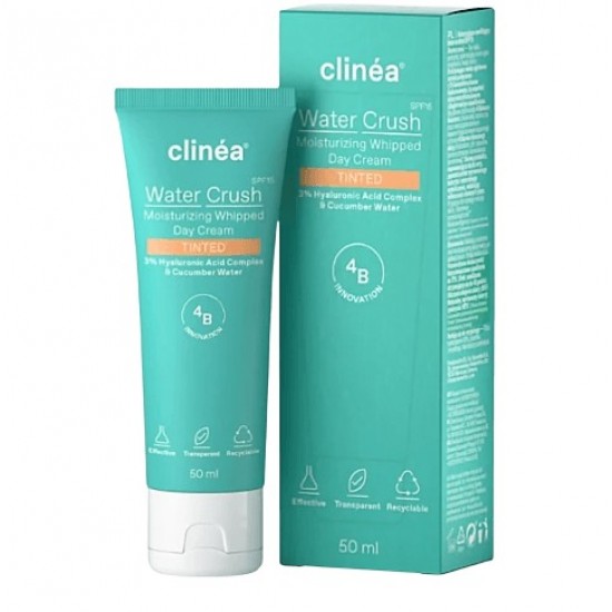 Clinea Water Crush Moisturising Whipped Day Cream Tinted SPF15 Ενυδατική Κρέμα Ημέρας με Χρώμα 50ml Clinea Water Crush Moisturising Whipped Day Cream Tinted SPF15 Ενυδατική Κρέμα Ημέρας με Χρώμα 50ml
