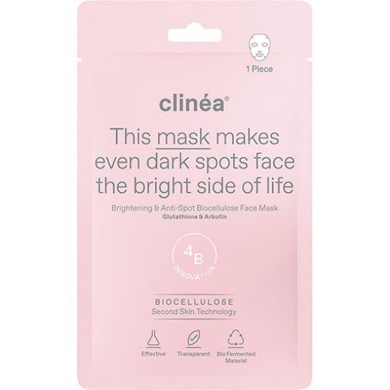 Clinea Brightening & Anti-Spot Biocellulose Face Mask Μάσκα Προσώπου Κατά των Κηλίδων & της Υπερμελάγχρωσης 1τεμ