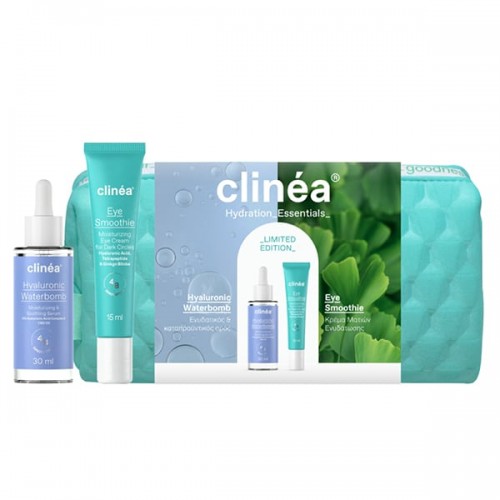 Clinea Promo Hydration Essentials Hyaluronic Waterbomb Ενυδατικός & Καταπραϋντικός Ορός 30ml & Eye Smoothie Ενυδατική Κρέμα Ματιών 15ml & Δώρο Νεσεσέρ Clinea Promo Hydration Essentials Hyaluronic Waterbomb Ενυδατικός & Καταπραϋντικός Ορός 30ml & Eye Smoothie Ενυδατική Κρέμα Ματιών 15ml & Δώρο Νεσεσέρ