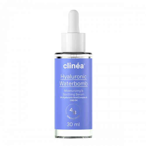 Clinea Hyaluronic Waterbomb Moisturizing & Soothing Serum, Ενυδατικός & Καταπραϋντικός Ορός 30ml