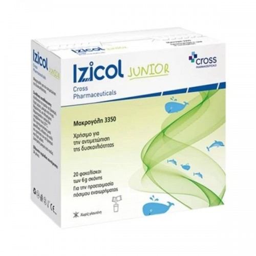 Izicol Junior Μακρογόλη 3350 Για Την Αποτελεσματική Αντιμετώπιση της Δυσκοιλιότητας 20 Φακελίσκοι x 6gr Σκόνη Izicol Junior Μακρογόλη 3350 Για Την Αποτελεσματική Αντιμετώπιση της Δυσκοιλιότητας 20 Φακελίσκοι x 6gr Σκόνη