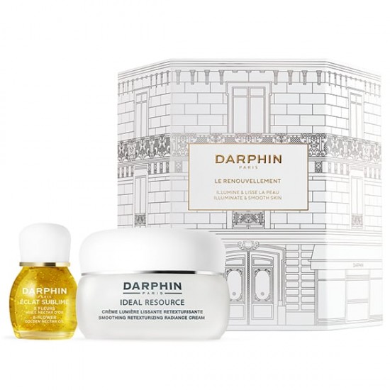 Darphin Promo Le Renouvellement Ideal Recource Κρέμα ημέρας με πλούσια υφή, Σχεδιασμένη να Λειαίνει τις Λεπτές Γραμμές και τις Ρυτίδες 50ml & Δώρο Eclat Sublime 8-Flower Έλαιο Προσώπου 4ml