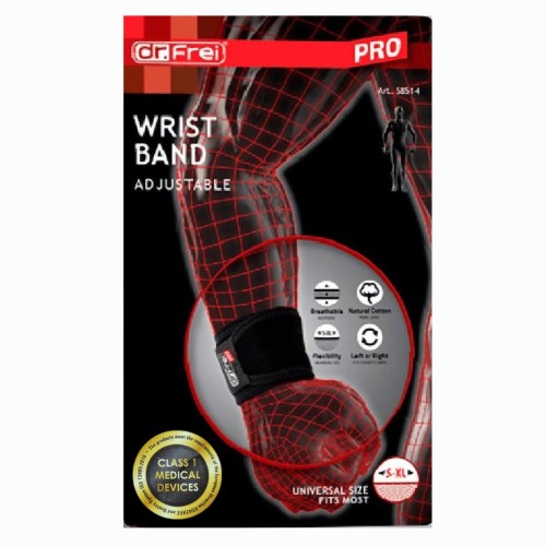 Dr. Frei Wrist Band One Size Right Or Left Ελαστικό Περικάρπιο με Δέσιμο σε Μαύρο Χρώμα Για Αριστερό η Δεξί Καρπό Ένα Νούμερο (S8514) Dr. Frei Wrist Band One Size Right Or Left Ελαστικό Περικάρπιο με Δέσιμο σε Μαύρο Χρώμα Για Αριστερό η Δεξί Καρπό Ένα Νούμερο (S8514)