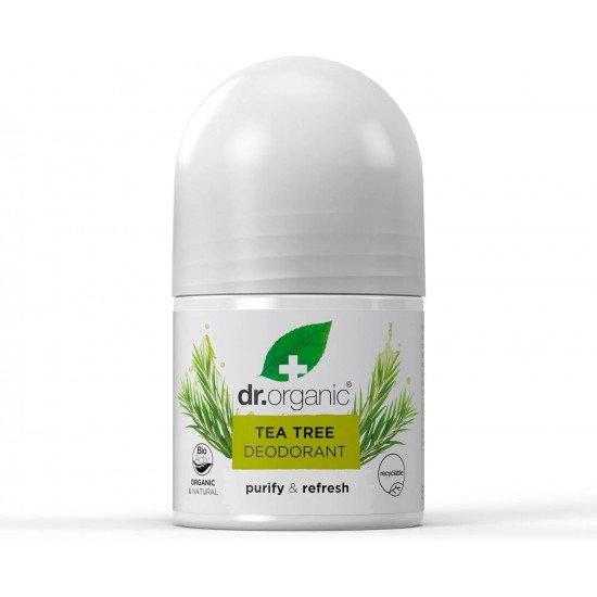 Dr.Organic Tea Tree Deodorant, Αποσμητικό Roll-On 50ml