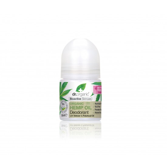 Dr. Organic Organic Hemp Oil Deodorant Φυσικό Αποσμητικό με Οργανικό Έλαιο Κάνναβης, 50ml 