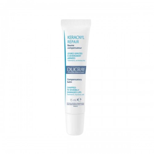 Ducray Keracnyl Repair Baume Compensateur Lip Balm Αντισταθμιστικό Βάλσαμο Για Τα Χείλη Που Επανορθώνει Τα Εντονα Σκασμένα Χείλη 15ml