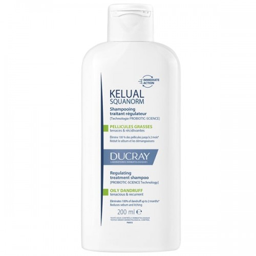 Ducray Kelual Squanorm Oily Dandruff Ρυθμιστικό Σαμπουάν Θεραπείας για Λιπαρή Πιτυρίδα 200ml Ducray Kelual Squanorm Oily Dandruff Ρυθμιστικό Σαμπουάν Θεραπείας για Λιπαρή Πιτυρίδα 200ml