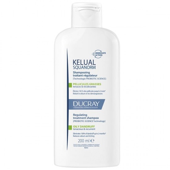 Ducray Kelual Squanorm Oily Dandruff Ρυθμιστικό Σαμπουάν Θεραπείας για Λιπαρή Πιτυρίδα 200ml Ducray Kelual Squanorm Oily Dandruff Ρυθμιστικό Σαμπουάν Θεραπείας για Λιπαρή Πιτυρίδα 200ml