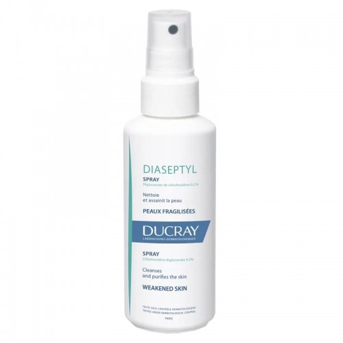 Ducray Diaseptyl Spray, Καθαρισμός Πληγών Αντισηπτικό Διάλυμα Χλωρεξιδίνης 0.2% για Πληγές σε Σπρέι. 125ml Ducray Diaseptyl Spray, Καθαρισμός Πληγών Αντισηπτικό Διάλυμα Χλωρεξιδίνης 0.2% για Πληγές σε Σπρέι. 125ml