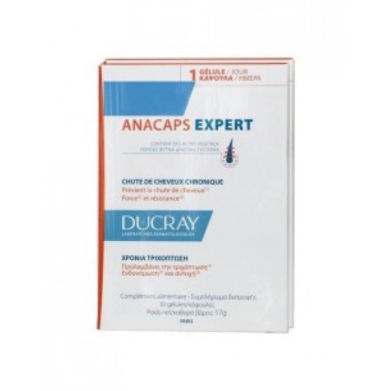 Ducray Anacaps Expert Συμπλήρωμα Διατροφής Για Τη Χρόνια Τριχόπτωση 2x30caps