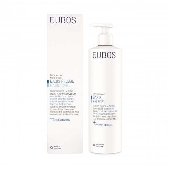 Eubos Liquid Washing Emulsion Blue, Υγρό Καθαρισμού Προσώπου και Σώματος 400ml
