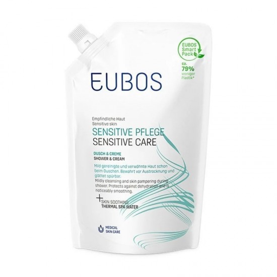 Eubos Sensitive Care Shower & Cream Refill Ανταλλακτικό Κρεμώδες Κρεμοσάπουνο 400ml