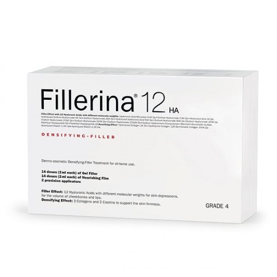 Fillerina 12HA Densifying Filler Grade 4 Αγωγή Γεμίσματος Ρυτίδων 14x2ml Gel Γεμίσματος & 14x2ml Φιλμ Θρέψης & 2 Απλικατέρ Ακριβείας