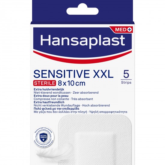 Hansaplast Sensitive XXL Επιθέματα 8x10cm 5τμχ