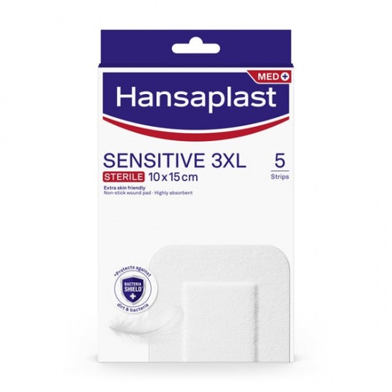 Hansaplast Sensitive 3XL Αποστηρωμένα Επιθέματα 5τμχ