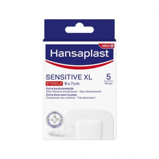 Hansaplast Sensitive XL Sterile Επιθέματα Αποστειρωμένα 6 Χ 7cm 5τμχ