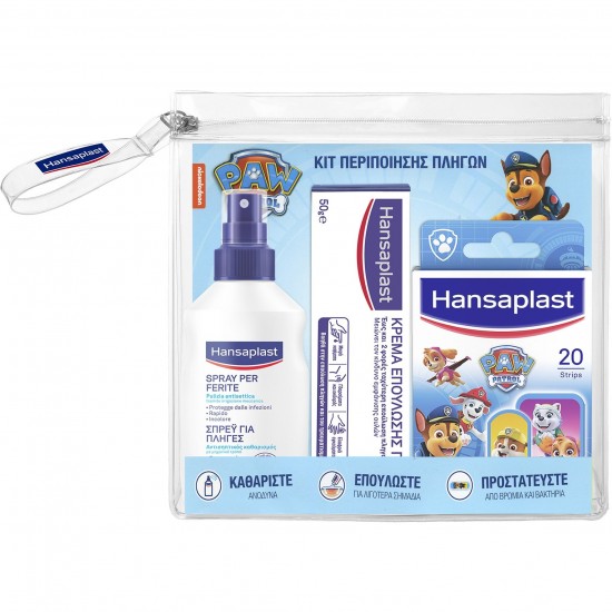 Hansaplast Παιδικό Kit Περιποίησης Πληγών Paw Patrol με Σπρέι Καθαρισμού Πληγών & Κρέμα Επούλωσης Πληγών 50g & Αυτοκόλλητα Επιθέματα Paw Patrol 20τεμ & Δώρο Νεσεσέρ Hansaplast Παιδικό Kit Περιποίησης Πληγών Paw Patrol με Σπρέι Καθαρισμού Πληγών & Κρέμα Επούλωσης Πληγών 50g & Αυτοκόλλητα Επιθέματα Paw Patrol 20τεμ & Δώρο Νεσεσέρ