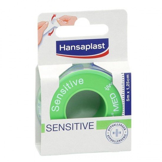 Hansaplast Αυτοκόλλητη Επιδεσμική Ταινία Sensitive 1,25cm x 5m