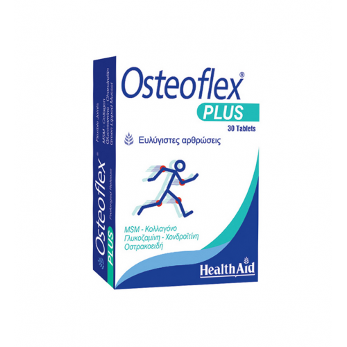 Health Aid Osteoflex Plus Γλυκοζαμίνη, Χονδροϊτίνη, Κολλαγόνο, MSM για Ξεκούραστες Αρθρώσεις 30 Ταμπλέτες