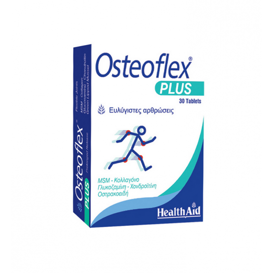 Health Aid Osteoflex Plus Γλυκοζαμίνη, Χονδροϊτίνη, Κολλαγόνο, MSM για Ξεκούραστες Αρθρώσεις 30 Ταμπλέτες