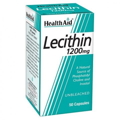 Health Aid Lecithin 1200mg, Συμπλήρωμα Φυσικής Λιποδιάλυσης με Λεκιθίνη 50caps Health Aid Lecithin 1200mg, Συμπλήρωμα Φυσικής Λιποδιάλυσης με Λεκιθίνη 50caps