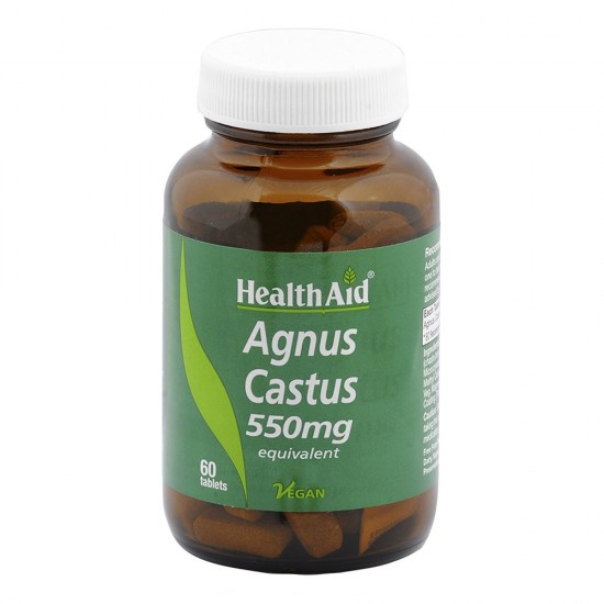 Health Aid Αgnus Castus 550mg, Λυγαριά  για την Ισορροπία του Γυναικείου Κύκλου 60 Ταμπλέτες