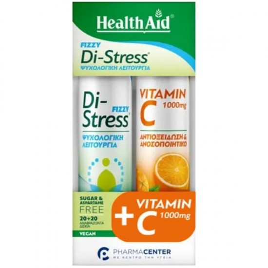 Health Aid Promo Fizzy Di-Stress 20 Αναβράζουσες Ταμπλέτες & Vitamin C 1000mg Γεύση Πορτοκάλι 20 Αναβράζουσες Ταμπλέτες Health Aid Promo Fizzy Di-Stress 20 Αναβράζουσες Ταμπλέτες & Vitamin C 1000mg Γεύση Πορτοκάλι 20 Αναβράζουσες Ταμπλέτες