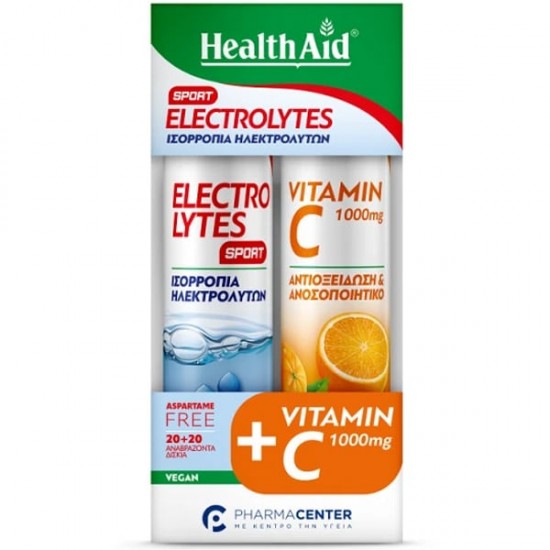 Health Aid Promo A toZ Active Multivitamins & Ginseng με Γεύση Λεμόνι 20 Αναβράζουσες Ταμπλέτες & ΔΩΡΟ Vitamin C 1000mg, Γεύση Πορτοκάλι 20 Αναβράζουσες Ταμπλέτες