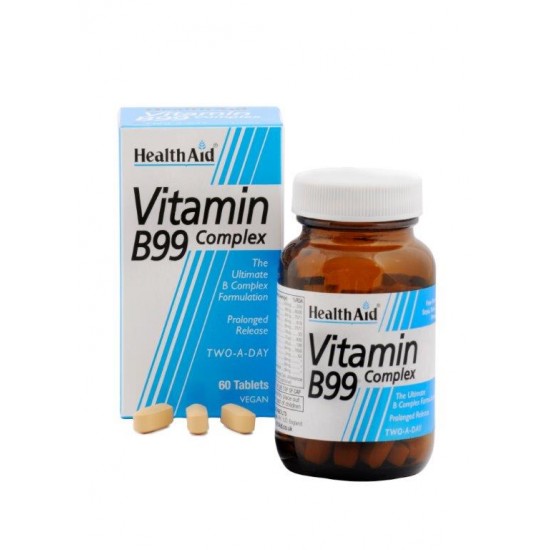 Health Aid Vitamin B99 Complex, Συμπλήρωμα Διατροφής Σύμπλεγμα βιταμινών για ένα Υγιές Νευρικό Σύστημα  60 Ταμπλέτες