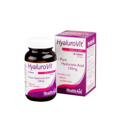 Health Aid HyaluroVit 150mg, Υαλουρονικό Οξύ 30 Ταμπλέτες