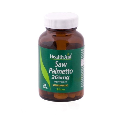 Health Aid Saw Palmetto 265mg, Συμπλήρωμα Διατροφής Τονωτικό Του Ανδρικού Ουροποιητικού & Αναπαραγωγικού Συστήματος 30 Ταμπλέτες Health Aid Saw Palmetto 265mg, Συμπλήρωμα Διατροφής Τονωτικό Του Ανδρικού Ουροποιητικού & Αναπαραγωγικού Συστήματος 30 Ταμπλέτες