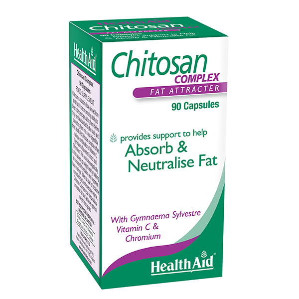 Health Aid Chitosan Complex Φυσική Δέσμευση Λιπών 90 Κάψουλες
