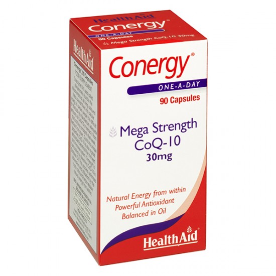 Health Aid Conergy CoQ10 30mg, Συμπλήρωμα Διατροφής 90 Κάψουλες
