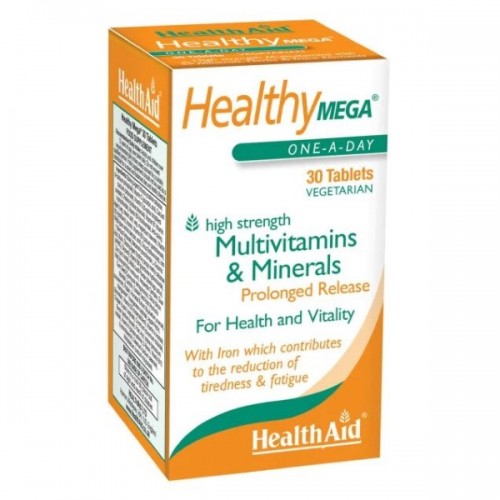 Health Aid Healthy Mega, Πολυβιταμίνες & Μέταλλα 30 Ταμπλέτες