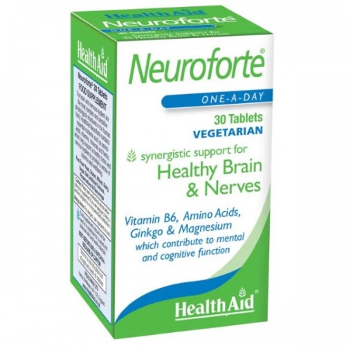 Health Aid Neuroforte Φυσικός Συνδυασμός για το Νευρικό Σύστημα 30 Vegeterian Ταμπλέτες Health Aid Neuroforte Φυσικός Συνδυασμός για το Νευρικό Σύστημα 30 Vegeterian Ταμπλέτες