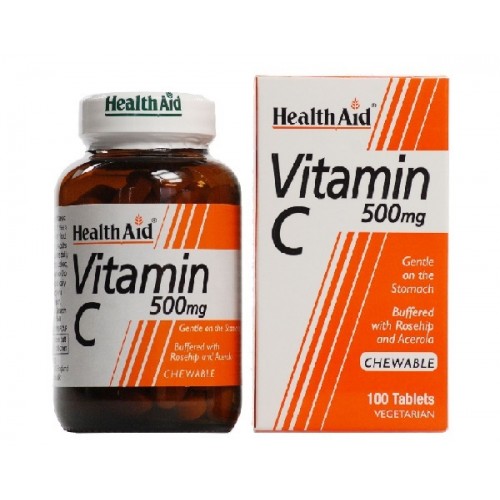 Health Aid Vitamin C 500mg Chewable 100 μασώμενα δισκία Health Aid Vitamin C 500mg Chewable 100 μασώμενα δισκία