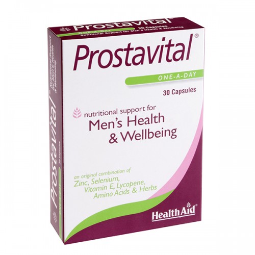 Health Aid Prostavital, Συμπλήρωμα Διατροφής για την Προστασία του Προστάτη και την Φροντίδα της Ανδρικής Υγείας 30 Κάψουλες Health Aid Prostavital, Συμπλήρωμα Διατροφής για την Προστασία του Προστάτη και την Φροντίδα της Ανδρικής Υγείας 30 Κάψουλες