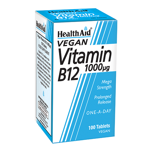  Health Aid Vegan Vitamin B12 1000μg, Συμπλήρωμα Διατροφής 100 Ταμπλέτες