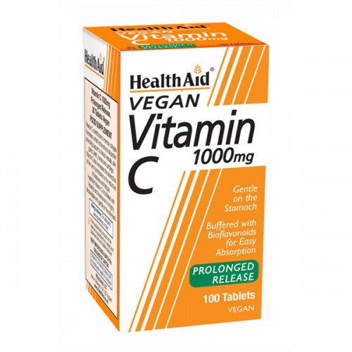 Health Aid Vegan Vitamin C 1000mg with Bioflavonoids, Συμπλήρωμα Διατροφής 100 Ταμπλέτες Health Aid Vegan Vitamin C 1000mg with Bioflavonoids, Συμπλήρωμα Διατροφής 100 Ταμπλέτες
