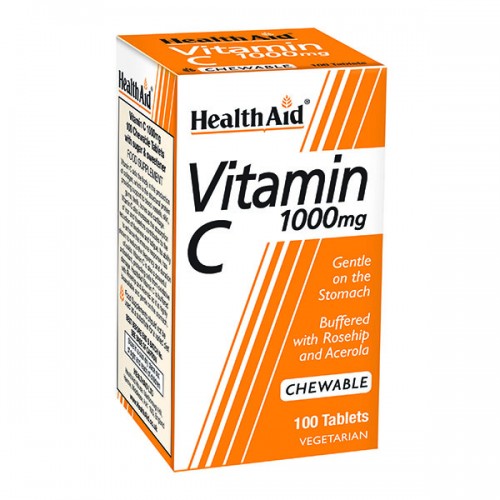 Health Aid Vitamin C 1.000mg Chewable, 100 Μασώμενα Δισκία Health Aid Vitamin C 1.000mg Chewable, 100 Μασώμενα Δισκία